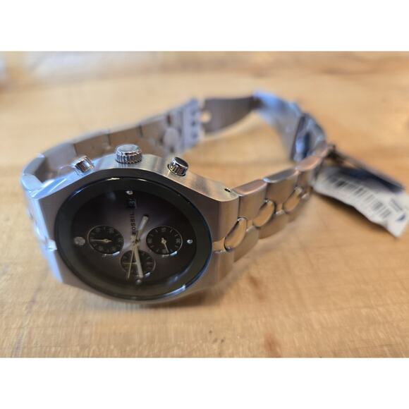 NWT Fossil Arkitect FS2919 Diamond Accent Stainless Steel Chronograph. Tin. NEW - Picture 2 of 13